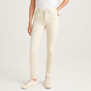 Levi's 721 High Rise Skinny Jeans in Cream Size 28